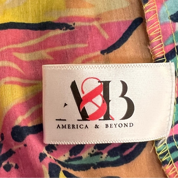 America and Beyond Fashion Summer Mini Dress Beach Slip Womens Size Large - Picture 7 of 7